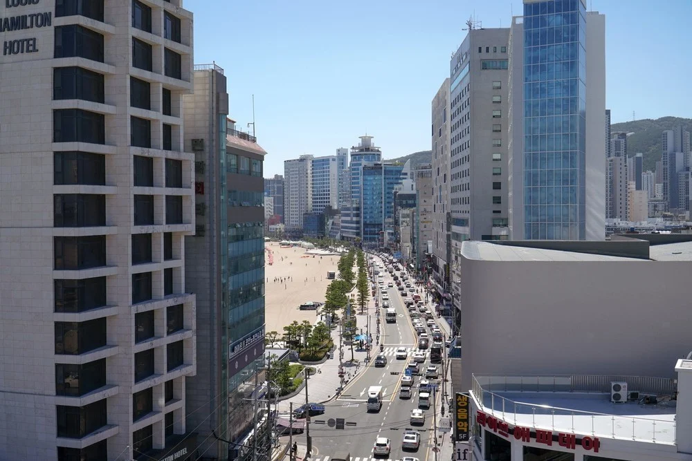 광안리 해변 앞 도로